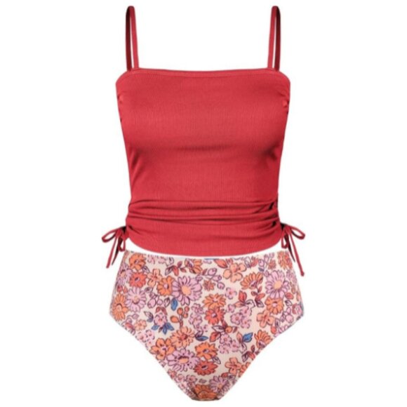 CUPSHE Women's Tankini Set Two Piece Swimsuit Small NWT - Picture 3 of 9